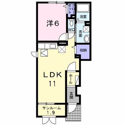 ヴィー・シュシュⅡ 101【管理NO：1-016276602-01010】 ★家具家電は申し込み後に搬入します★ ★2026年10月下旬入居可能★の物件画像