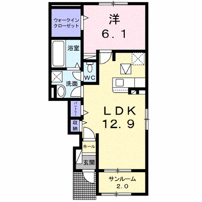 アルコバレーノ　Ｂ 103【管理NO：1-025019402-01030】 ★家具家電は申し込み後に搬入します★の物件画像