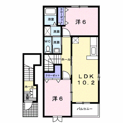 スプリングコートＢ 203【管理NO：1-014088402-02030】 ★家具家電は申し込み後に搬入します★ ★2026年10月中旬入居可能★の物件画像