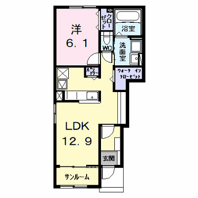 サンライズスクエア 101【管理NO：1-028294001-01010】 ★家具家電は申し込み後に搬入します★ ★2026年09月中旬入居可能★の物件画像