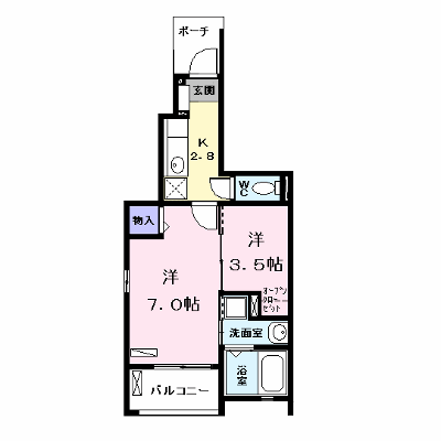 レッド・リーブスⅦ 105【管理NO：1-019626701-01040】 ★家具家電は申し込み後に搬入します★の物件画像