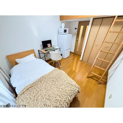 ユニオンマンスリー南柏３　302　1K・セミシングル☆【禁煙ルーム】人気のバストイレ別！安心のモニター付きインターフォン＆温水洗浄便座＆デスク・チェア＆たっぷり収納2ドア冷蔵庫など生活家電のあるお部屋の物件画像