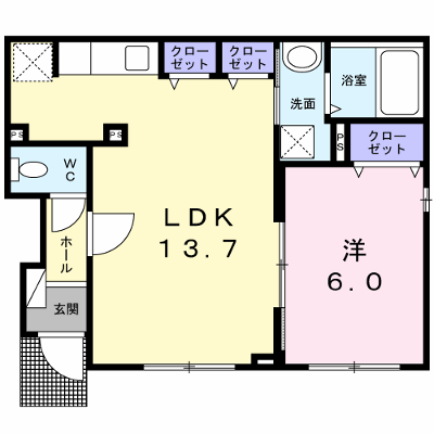 クリサンセマムⅢ 102【管理NO：1-026895501-01020】 ★家具家電は申し込み後に搬入します★ ★2026年10月上旬入居可能★の物件画像