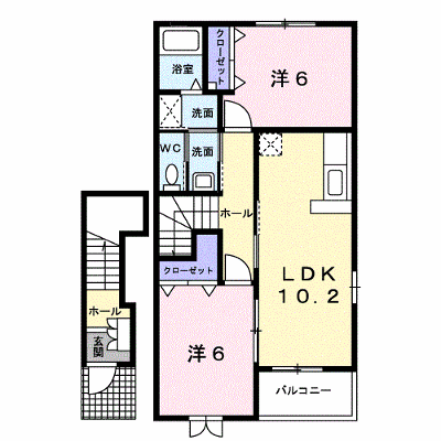 アンダンテＡ 203【管理NO：1-014126401-02030】 ★家具家電は申し込み後に搬入します★ ★2026年10月上旬入居可能★の物件画像