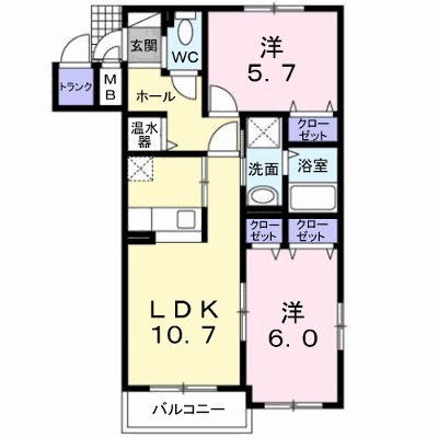 ＡｍｙⅡ 101【管理NO：1-015892501-01010】 ★家具家電は申し込み後に搬入します★ ★2026年10月中旬入居可能★の物件画像
