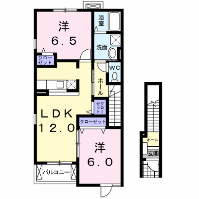 ノーブル・フラワーＡ 201【管理NO：1-013679601-02010】 ★家具家電は申し込み後に搬入します★ ★2026年10月中旬入居可能★の物件画像
