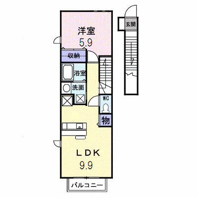 スペランツァ 203【管理NO：1-012658901-02030】 ★家具家電は申し込み後に搬入します★ ★2026年10月中旬入居可能★の物件画像