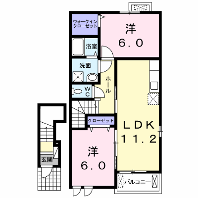 ラック　ヒルズ　Ａ 202【管理NO：1-018211501-02020】 ★家具家電は申し込み後に搬入します★の物件画像