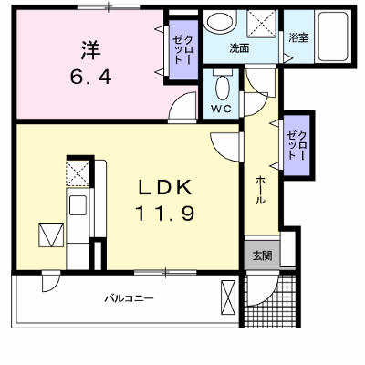 リュブミラーカⅡＡ 103【管理NO：1-016146401-01030】 ★家具家電は申し込み後に搬入します★ ★2026年10月上旬入居可能★の物件画像