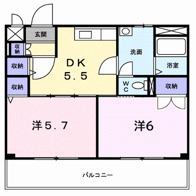 アベニューゆりの木Ⅱ 301【管理NO：1-009524801-03010】 ★家具家電は申し込み後に搬入します★ ★2026年09月中旬入居可能★の物件画像