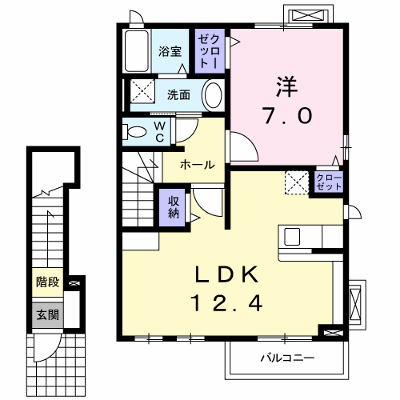 ブライトオレンジ 203【管理NO：1-017221101-02030】 ★家具家電は申し込み後に搬入します★ ★2026年10月上旬入居可能★の物件画像