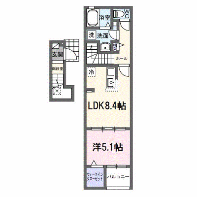 フローラル　Ａ 202【管理NO：1-027245401-02020】 ★家具家電は申し込み後に搬入します★ ★2026年11月中旬入居可能★の物件画像