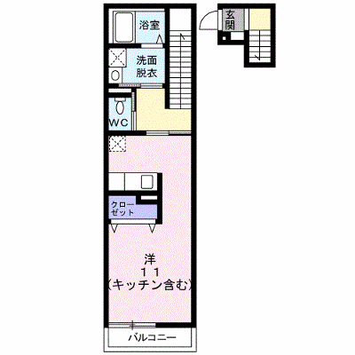 ウエスト・モンターニュＢ 203【管理NO：1-014010302-02030】 ★家具家電は申し込み後に搬入します★ ★2026年09月下旬入居可能★の物件画像
