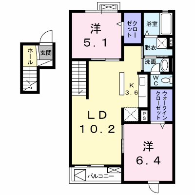 スカイホーム　グリーンヒル 402【管理NO：1-018340301-04020】 ★家具家電は申し込み後に搬入します★ ★2026年09月上旬入居可能★の物件画像
