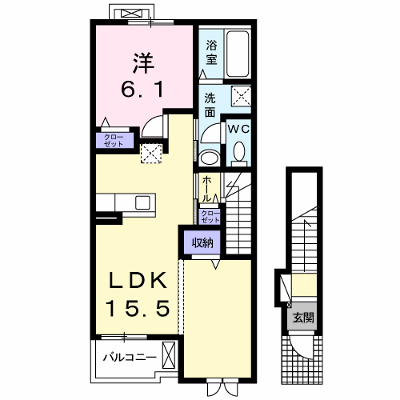 クレア 202【管理NO：1-023706101-02020】 ★家具家電は申し込み後に搬入します★ ★2026年09月中旬入居可能★の物件画像