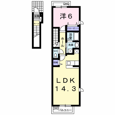 シトラス 201【管理NO：1-015834701-02010】 ★家具家電は申し込み後に搬入します★ ★2026年10月中旬入居可能★の物件画像