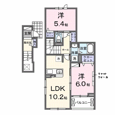 ラヴィアンローズ 203【管理NO：1-028397801-02030】 ★家具家電は申し込み後に搬入します★ ★2026年12月中旬入居可能★の物件画像