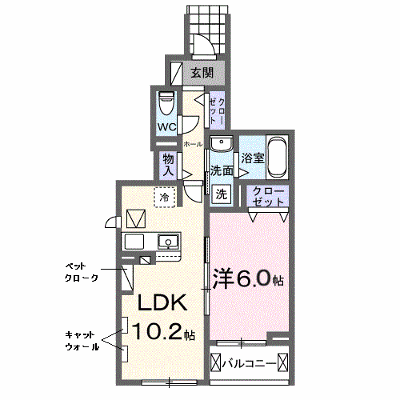 ラヴィアンローズ 103【管理NO：1-028397801-01030】 ★家具家電は申し込み後に搬入します★ ★2026年12月中旬入居可能★の物件画像