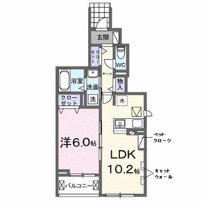 ラヴィアンローズ 101【管理NO：1-028397801-01010】 ★家具家電は申し込み後に搬入します★ ★2026年12月中旬入居可能★の物件画像