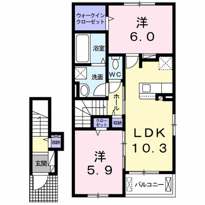 ａｌ・ｆｒａｎｃ 205【管理NO：1-025989201-02050】 ★家具家電は申し込み後に搬入します★の物件画像