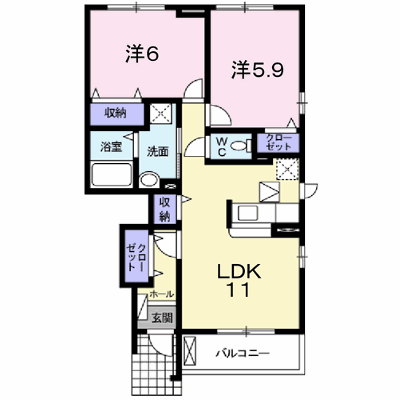 フェリア糸井Ｅ 102【管理NO：1-016291501-01020】 ★家具家電は申し込み後に搬入します★ ★2026年10月中旬入居可能★の物件画像