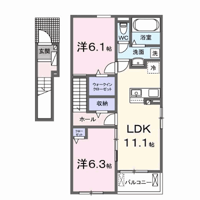 アルシャムス　Ⅰ 201【管理NO：1-027324501-02010】 ★家具家電は申し込み後に搬入します★ ★2026年10月中旬入居可能★の物件画像