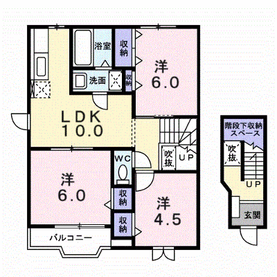 セレッソハイツＣ 201【管理NO：1-007087603-02010】 ★家具家電は申し込み後に搬入します★ ★2026年10月上旬入居可能★の物件画像