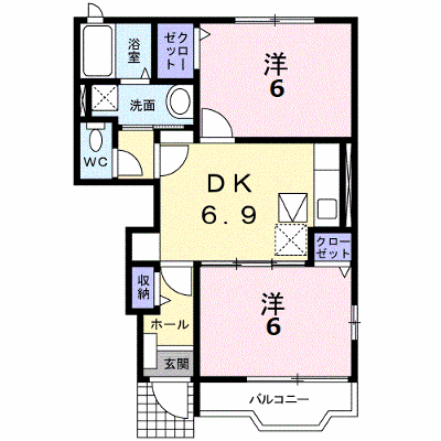 シーザリオ一番館 102【管理NO：1-013158901-01020】 ★家具家電は申し込み後に搬入します★ ★2026年10月中旬入居可能★の物件画像