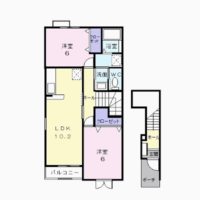 アンソレイエ　ヴィラ　Ⅱ 201【管理NO：1-013973201-02010】 ★家具家電は申し込み後に搬入します★の物件画像