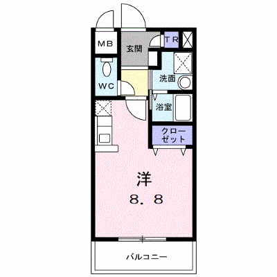 シャンブル・ボナール 203【管理NO：1-012841701-02030】 ★家具家電は申し込み後に搬入します★ ★2026年09月下旬入居可能★の物件画像