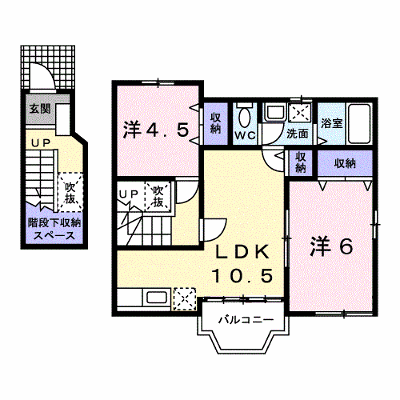 サンフラワー 201【管理NO：1-012535001-02010】 ★家具家電は申し込み後に搬入します★ ★2026年10月上旬入居可能★の物件画像