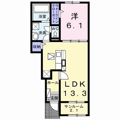 ボヌール金木犀　Ⅱ 105【管理NO：1-027359902-01040】 ★家具家電は申し込み後に搬入します★ ★2026年11月上旬入居可能★の物件画像