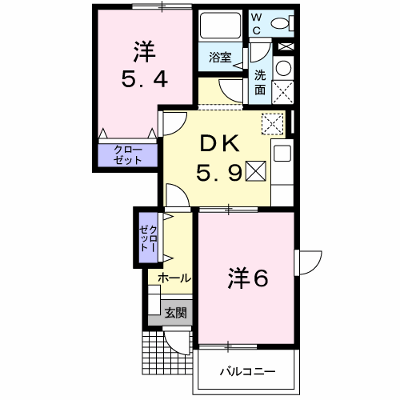 エヴァーグリーンＩ 103【管理NO：1-011706005-01030】 ★家具家電は申し込み後に搬入します★の物件画像