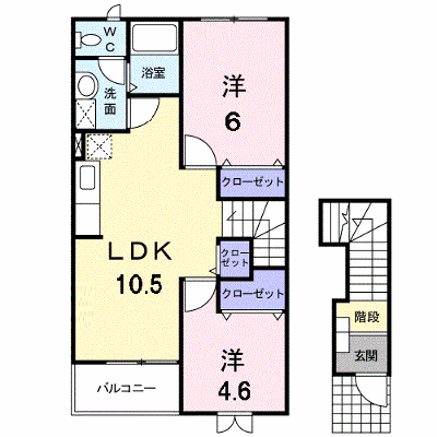 フィオーレ．Ｋ・Ａ 202【管理NO：1-012397001-02020】 ★家具家電は申し込み後に搬入します★の物件画像