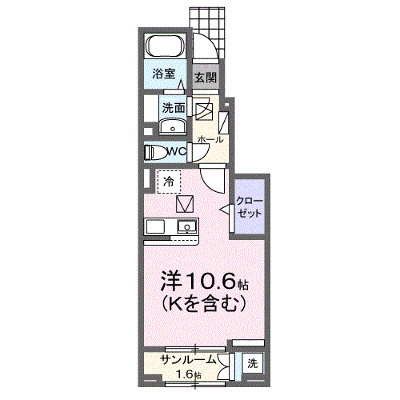 ホーリープレイス唐津　Ⅰ 104【管理NO：1-027451001-01040】 ★家具家電は申し込み後に搬入します★ ★2026年10月上旬入居可能★の物件画像