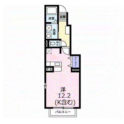 カレントハウス・ソレイユⅡ 102【管理NO：1-016819502-01020】 ★家具家電は申し込み後に搬入します★ ★2026年09月中旬入居可能★の物件画像