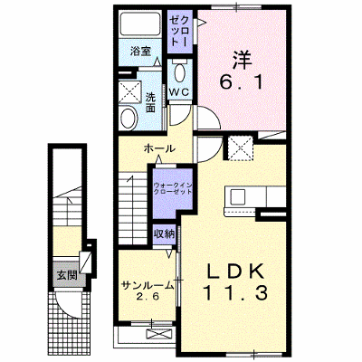 クレールプランドールⅢ 204【管理NO：1-026309701-02040】 ★家具家電は申し込み後に搬入します★ ★2026年10月上旬入居可能★の物件画像