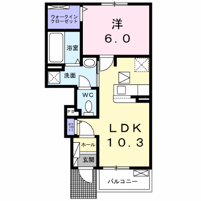 ラヴィエールⅡ　Ｂ 103【管理NO：1-026980002-01030】 ★家具家電は申し込み後に搬入します★の物件画像