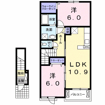 ソレイユプロムナードⅡ 203【管理NO：1-022874101-02030】 ★家具家電は申し込み後に搬入します★ ★2026年10月中旬入居可能★の物件画像