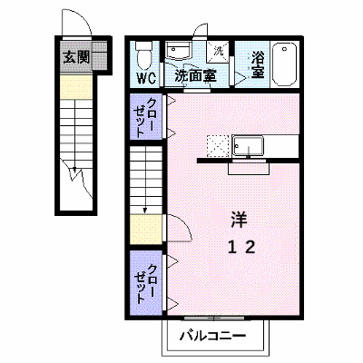 シャン・ド・ペシュ 202【管理NO：1-013987101-02020】 ★家具家電は申し込み後に搬入します★の物件画像