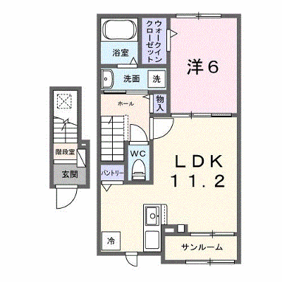 アンフィニ　アムールⅠ 202【管理NO：1-028512401-02020】 ★家具家電は申し込み後に搬入します★ ★2026年09月下旬入居可能★の物件画像