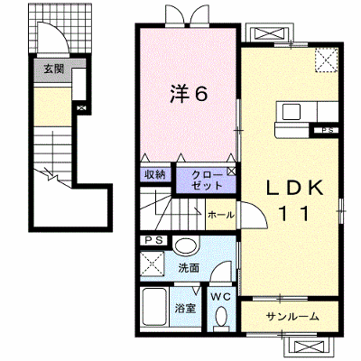 ぼっち 201【管理NO：1-016709801-02010】 ★家具家電は申し込み後に搬入します★ ★2026年09月下旬入居可能★の物件画像