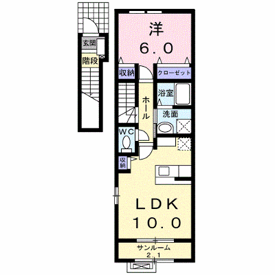 ニューキャロットⅡ 203【管理NO：1-014960701-02030】 ★家具家電は申し込み後に搬入します★ ★2026年10月上旬入居可能★の物件画像