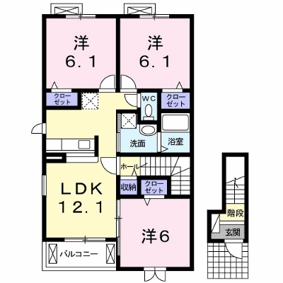 ラフレシールⅠ 201【管理NO：1-017533201-02010】 ★家具家電は申し込み後に搬入します★ ★2026年10月上旬入居可能★の物件画像