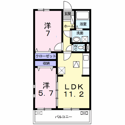 エテルノ貝塚Ｂ 103【管理NO：1-025034602-01030】 ★家具家電は申し込み後に搬入します★ ★2026年10月中旬入居可能★の物件画像