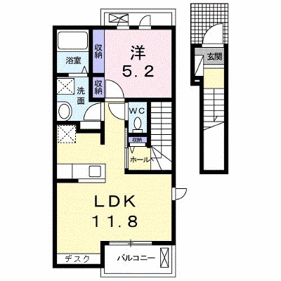 ソレイユＴ・Ｄ　Ⅱ 201【管理NO：1-021189201-02010】 ★家具家電は申し込み後に搬入します★ ★2026年10月上旬入居可能★の物件画像