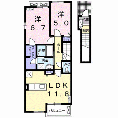 リ・ブロン福浜Ｂ 205【管理NO：1-024010902-02040】 ★家具家電は申し込み後に搬入します★の物件画像