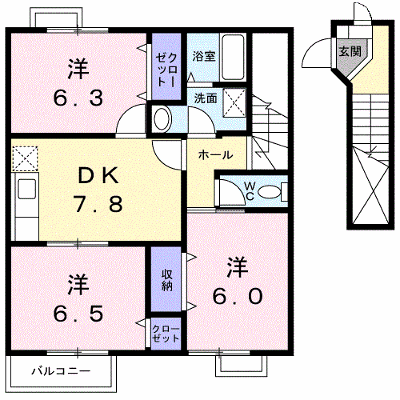 青空館Ｃ 204【管理NO：1-009469803-02040】 ★家具家電は申し込み後に搬入します★ ★2026年09月中旬入居可能★の物件画像