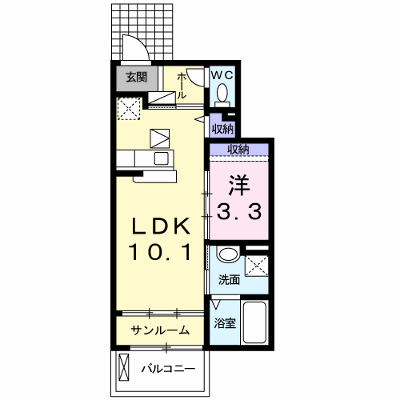 サン　フォレスト 102【管理NO：1-017174601-01020】 ★家具家電は申し込み後に搬入します★ ★2026年09月中旬入居可能★の物件画像