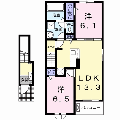 クラール　Ⅰ 205【管理NO：1-026843201-02040】 ★家具家電は申し込み後に搬入します★ ★2026年10月中旬入居可能★の物件画像